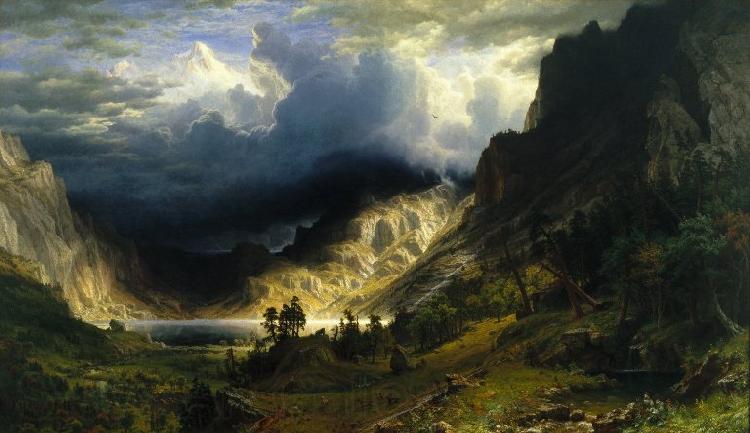 Albert Bierstadt Storm in the Rocky Mountains, Mount Rosalie Germany oil painting art